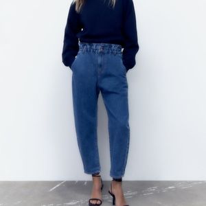 ZARA Z1975 BAGGY PAPERBAG JEANS